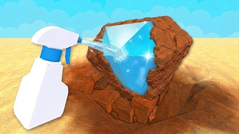 Dig Clean Roblox gameplay thumbnail showing the beach dig area